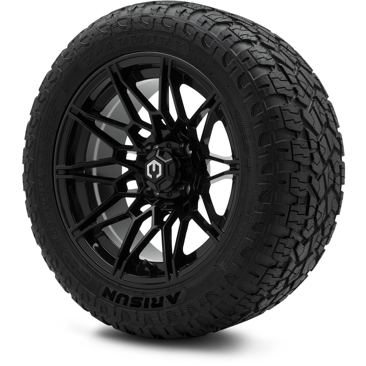 MODZ® 14" Galaxy Glossy Black Wheels & Off-Road Tires Combo
