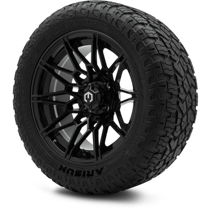 MODZ® 14" Galaxy Glossy Black Wheels & Off-Road Tires Combo