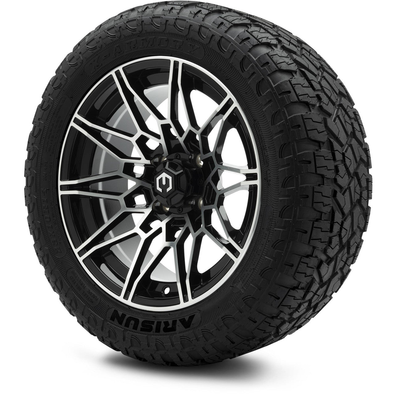 MODZ® 14" Galaxy Machined Black Wheels & Off-Road Tires Combo