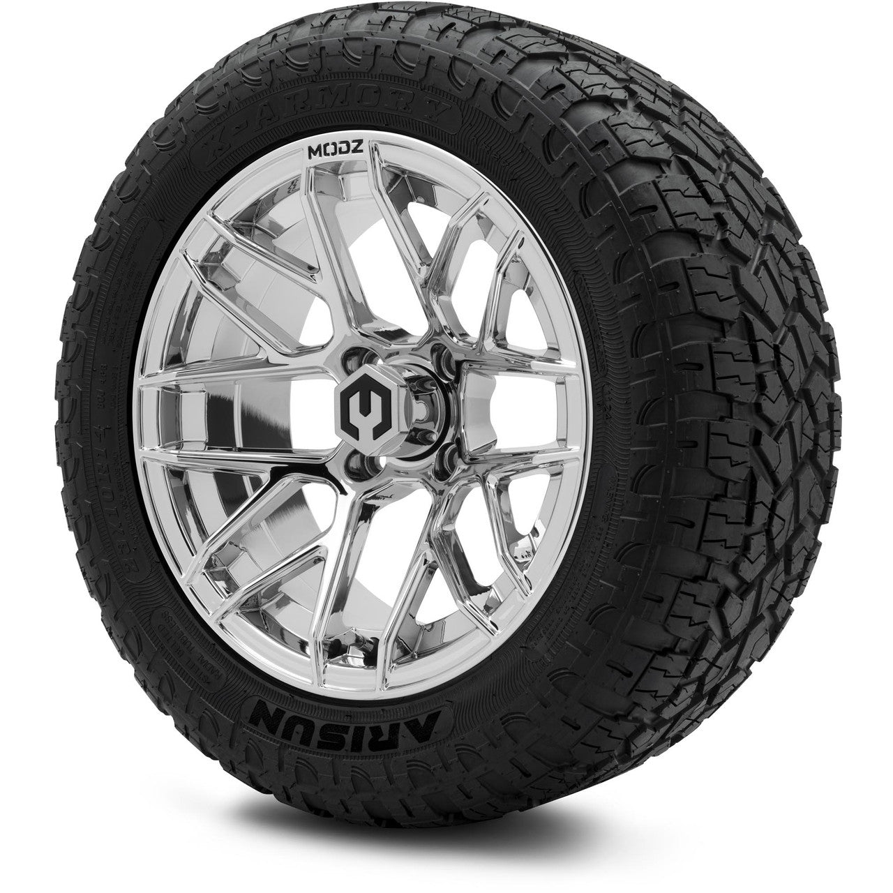 MODZ® 14" Matrix Chrome Wheels & Off-Road Tires Combo