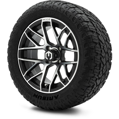 MODZ® 14" Matrix Machined Black Wheels & Off-Road Tires Combo