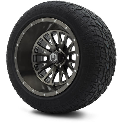 MODZ® 14" Assassin Brushed Gunmetal with Ball Mill Wheels & Off-Road Tires Combo