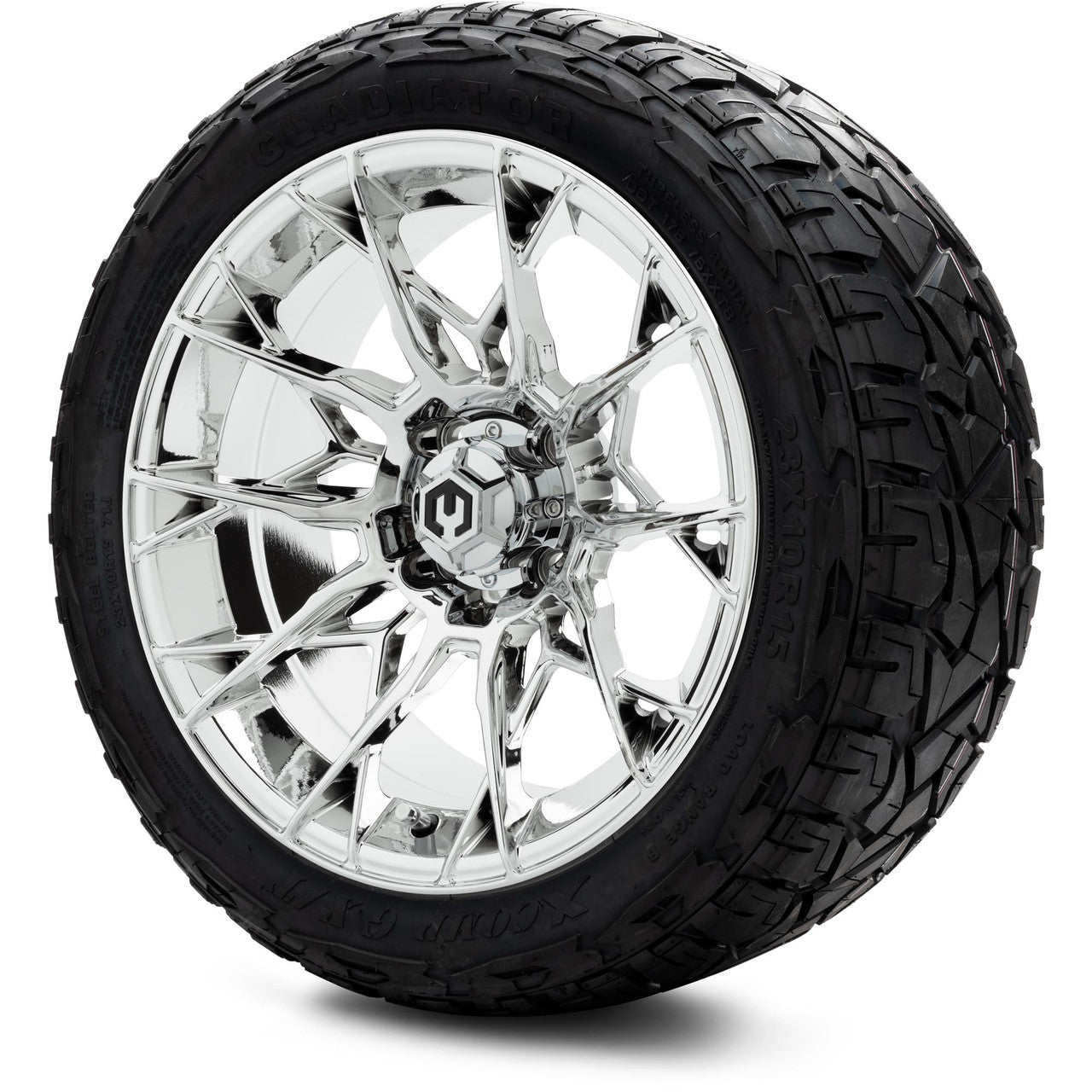 MODZ® 15" Chaos Chrome Wheels & Off-Road Tires Combo