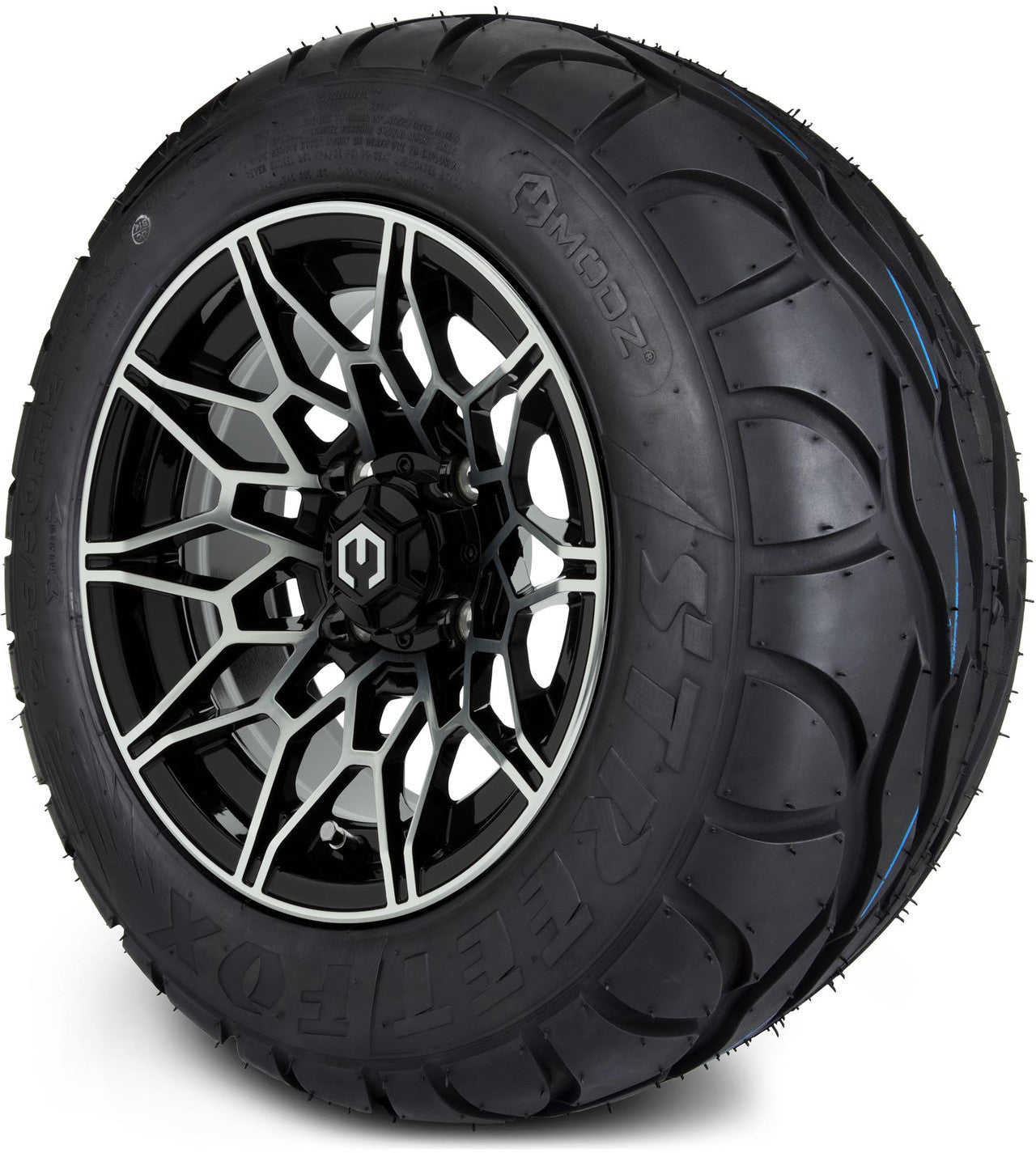 MODZ® 12" Galaxy Machined Black Wheels & Street Tires Combo
