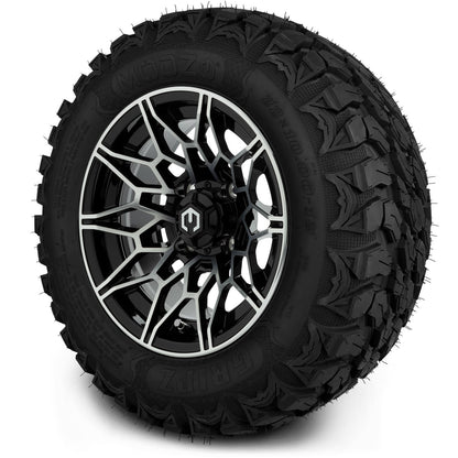 MODZ® 12" Galaxy Machined Black Wheels & Off-Road Tires Combo
