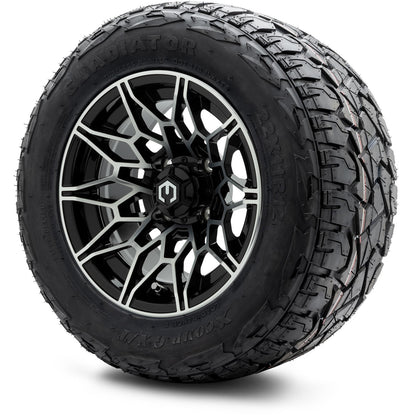 MODZ® 12" Galaxy Machined Black Wheels & Off-Road Tires Combo