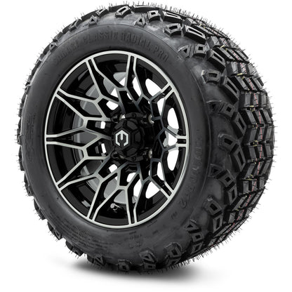 MODZ® 12" Galaxy Machined Black Wheels & Off-Road Tires Combo