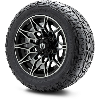MODZ® 12" Galaxy Machined Black Wheels & Off-Road Tires Combo