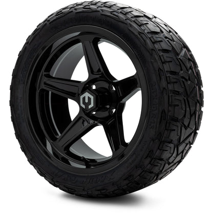 MODZ® 15" Drift Glossy Black Wheels & Off-Road Tires Combo