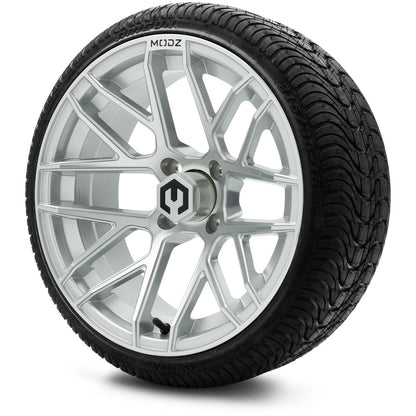 MODZ® 15" Matrix Silver Wheels & Street Tires Combo