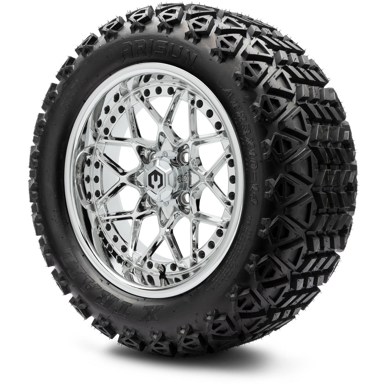 MODZ® 14" Formula Chrome Wheels & Off-Road Tires Combo