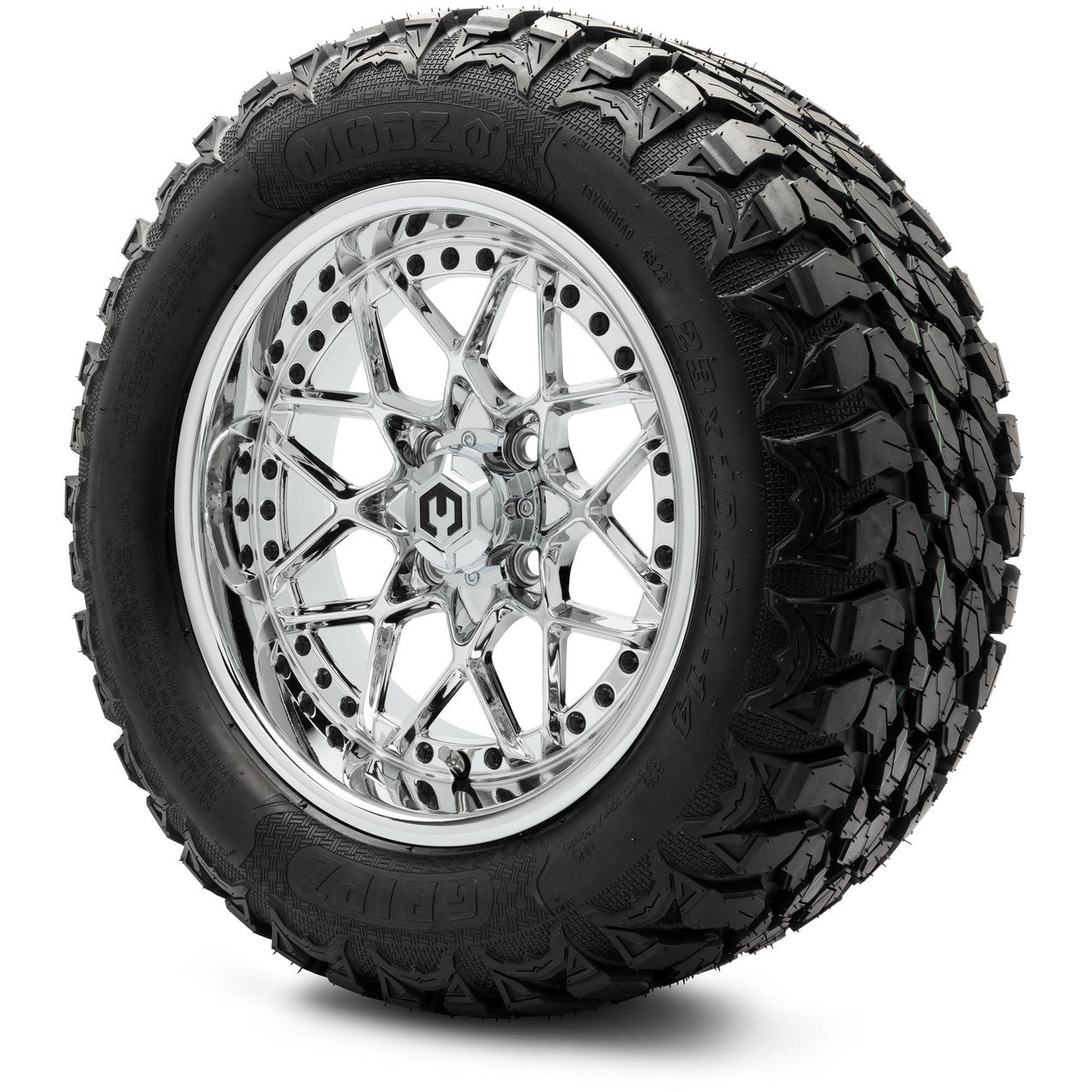 MODZ® 14" Formula Chrome Wheels & Off-Road Tires Combo