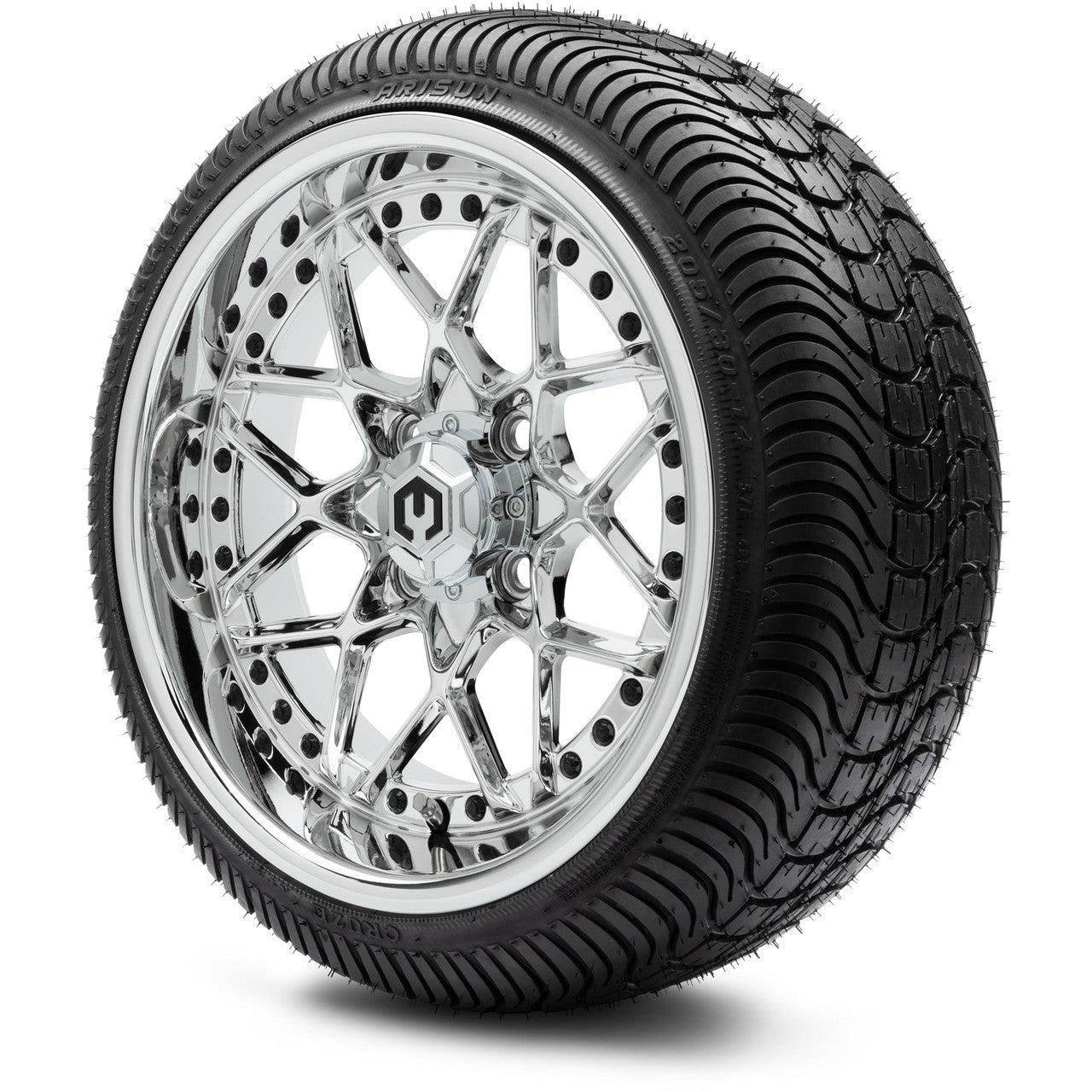MODZ® 14" Formula Chrome Wheels & Street Tires Combo