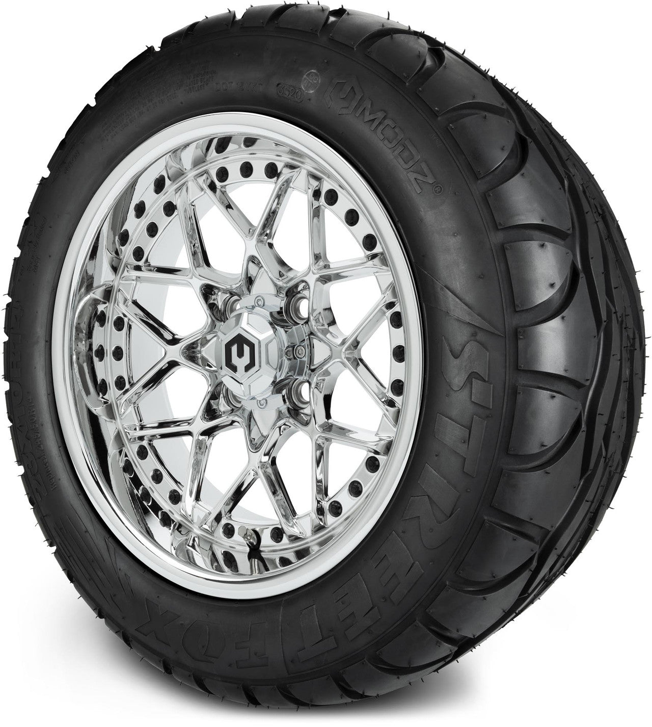 MODZ® 14" Formula Chrome Wheels & Street Tires Combo