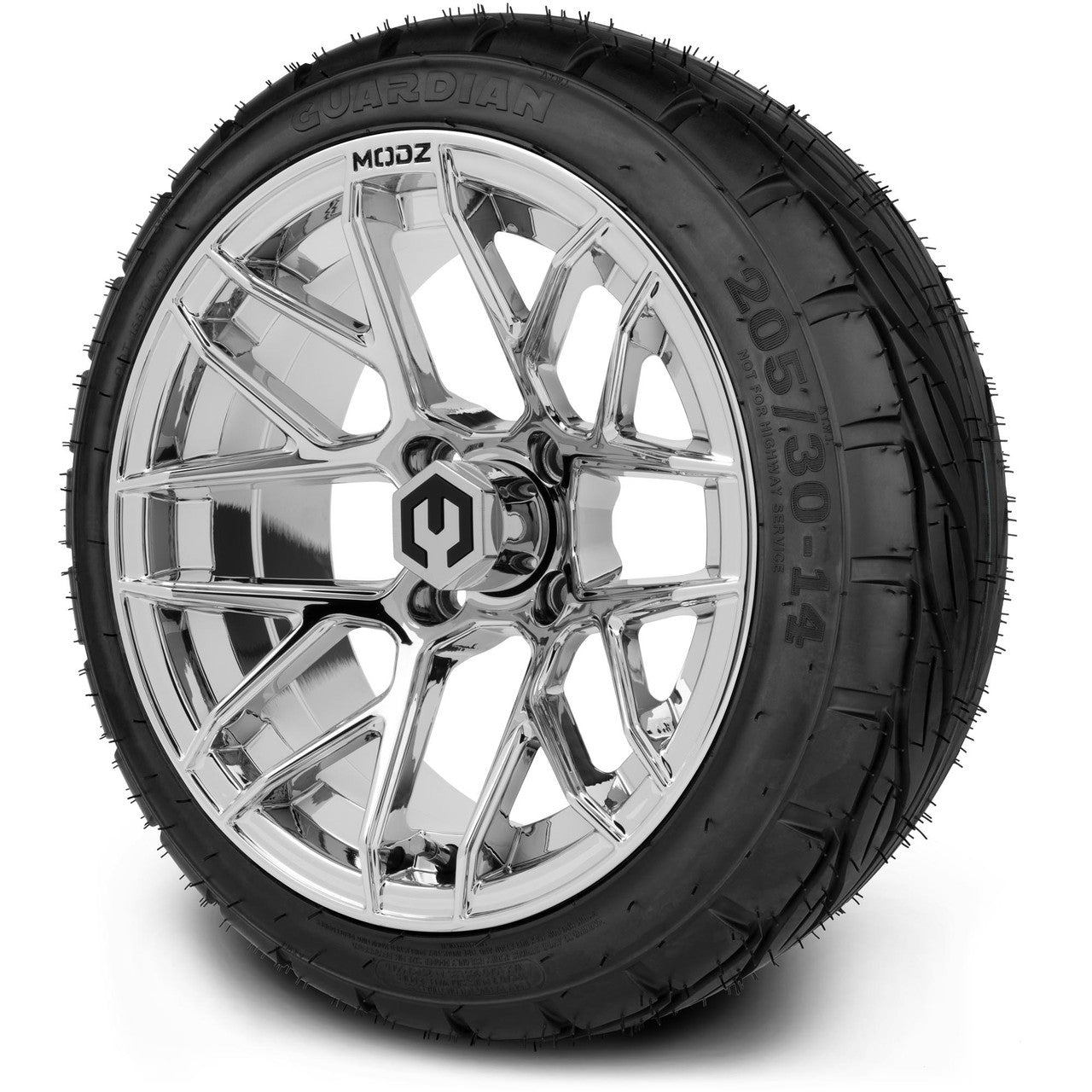 MODZ® 14" Formula Chrome Wheels & Street Tires Combo