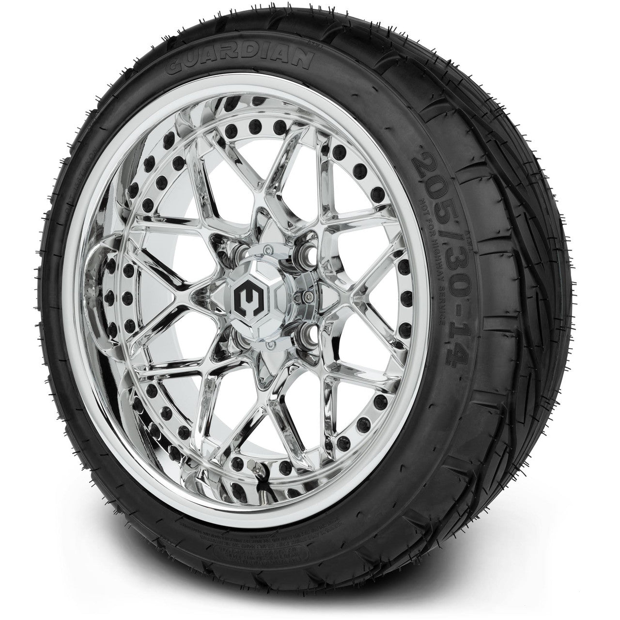MODZ® 14" Formula Chrome Wheels & Street Tires Combo