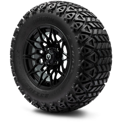 MODZ® 12" Galaxy Glossy Black Wheels & Off-Road Tires Combo