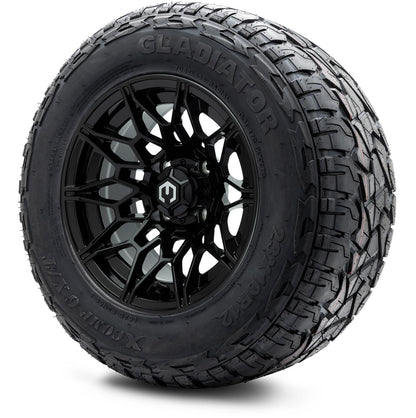 MODZ® 12" Galaxy Glossy Black Wheels & Off-Road Tires Combo