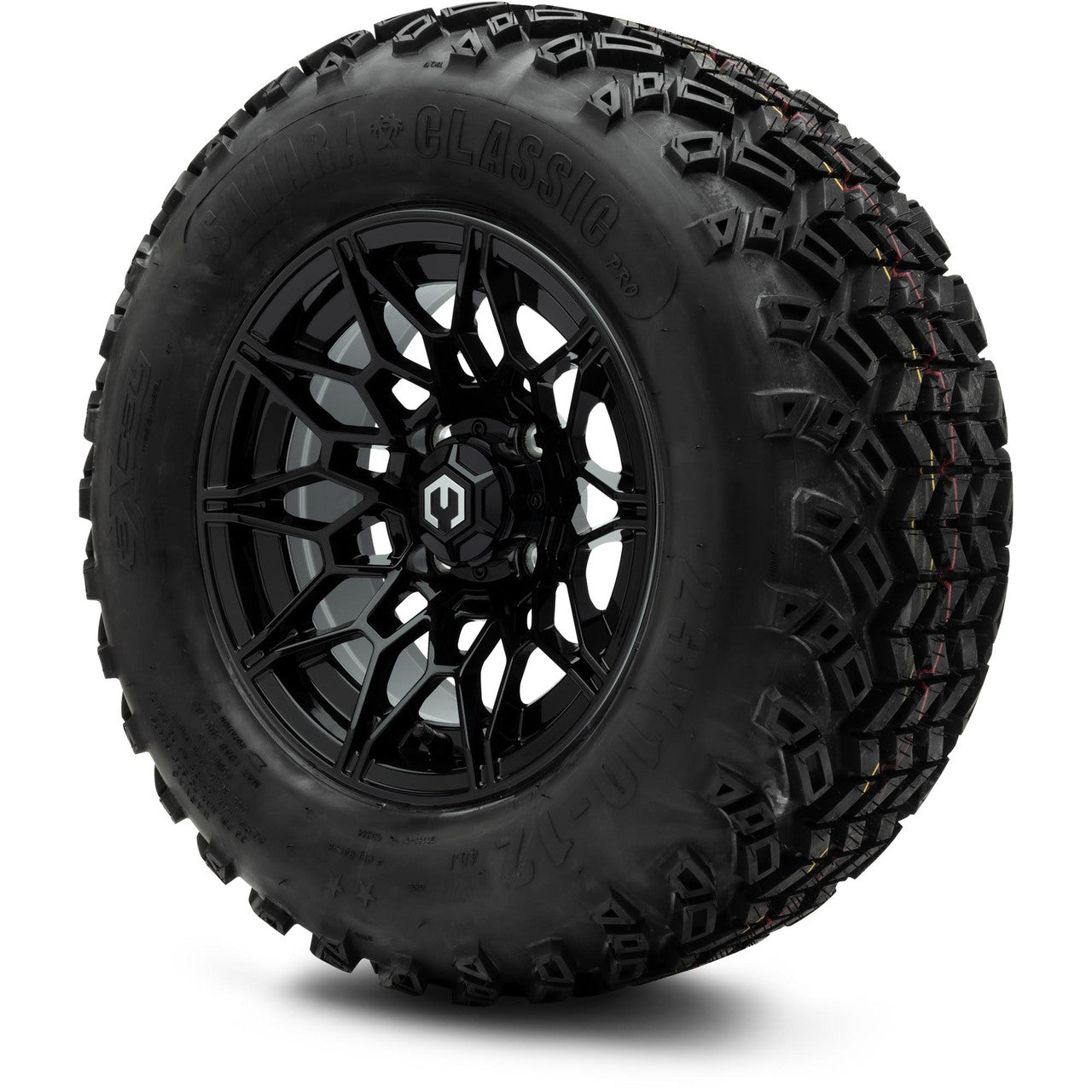 MODZ® 12" Galaxy Glossy Black Wheels & Off-Road Tires Combo