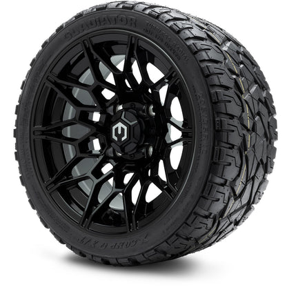 MODZ® 12" Galaxy Glossy Black Wheels & Off-Road Tires Combo