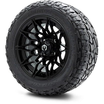 MODZ® 12" Galaxy Glossy Black Wheels & Off-Road Tires Combo