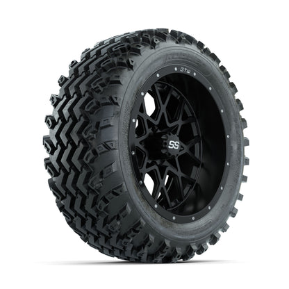 GTW Vortex Matte Black 14 in Wheels with 23x10.00-14 Rogue All Terrain Tires - Full Set