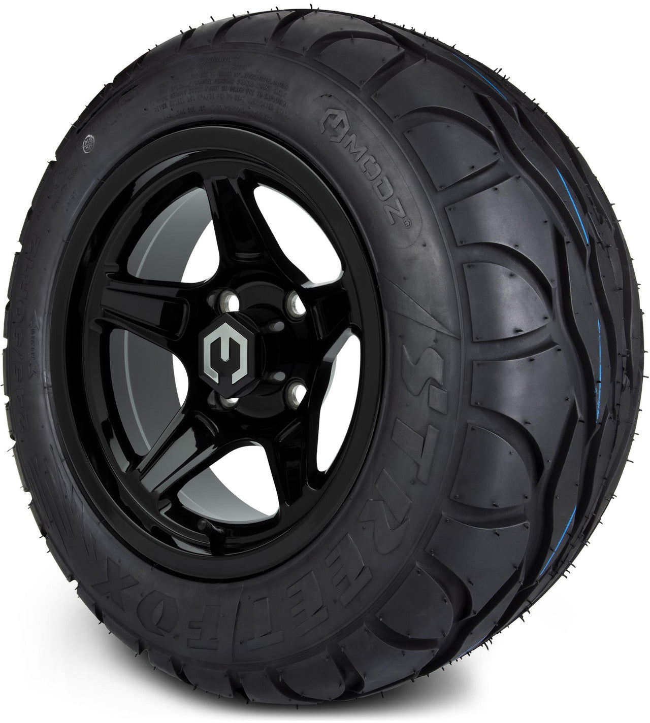 MODZ® 12" Drift Glossy Black Wheels & Street Tires Combo