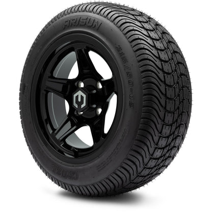 MODZ® 12" Drift Glossy Black Wheels & Street Tires Combo