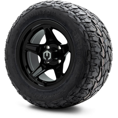 MODZ® 12" Drift Glossy Black Wheels & Off-Road Tires Combo
