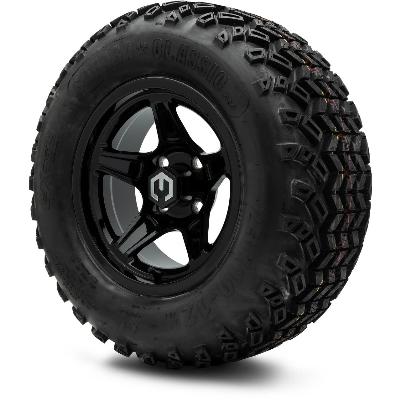 MODZ® 12" Drift Glossy Black Wheels & Off-Road Tires Combo