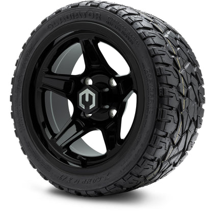 MODZ® 12" Drift Glossy Black Wheels & Off-Road Tires Combo