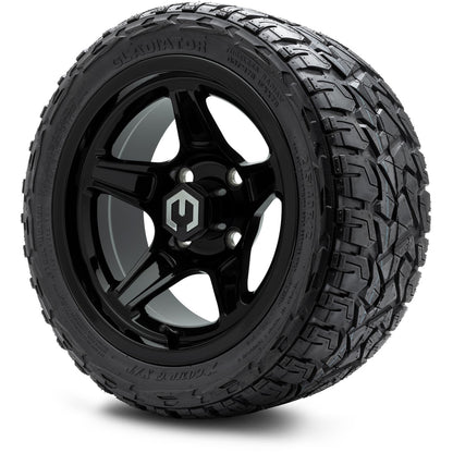 MODZ® 12" Drift Glossy Black Wheels & Off-Road Tires Combo