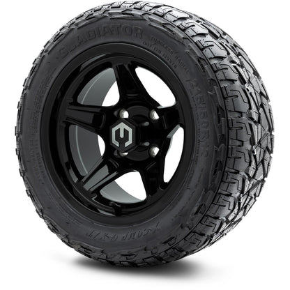 MODZ® 12" Drift Glossy Black Wheels & Off-Road Tires Combo
