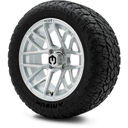 MODZ® 14" Matrix Silver Wheels & Off-Road Tires Combo