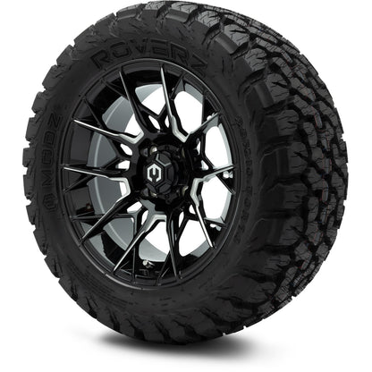 MODZ® 14" Chaos Glossy Black with Ball Mill Wheels & Off-Road Tires Combo