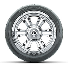 GTW® Shogun Chrome 14 in Wheels with 225/40-R14 Fusion GTR Steel Belt Radial Street Tires – Full Set