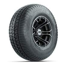 GTW Spyder Machined/Matte Grey 10 in Wheels with 205/65-R10 Fusion SR Steel Belted Radial Tires – Full Set