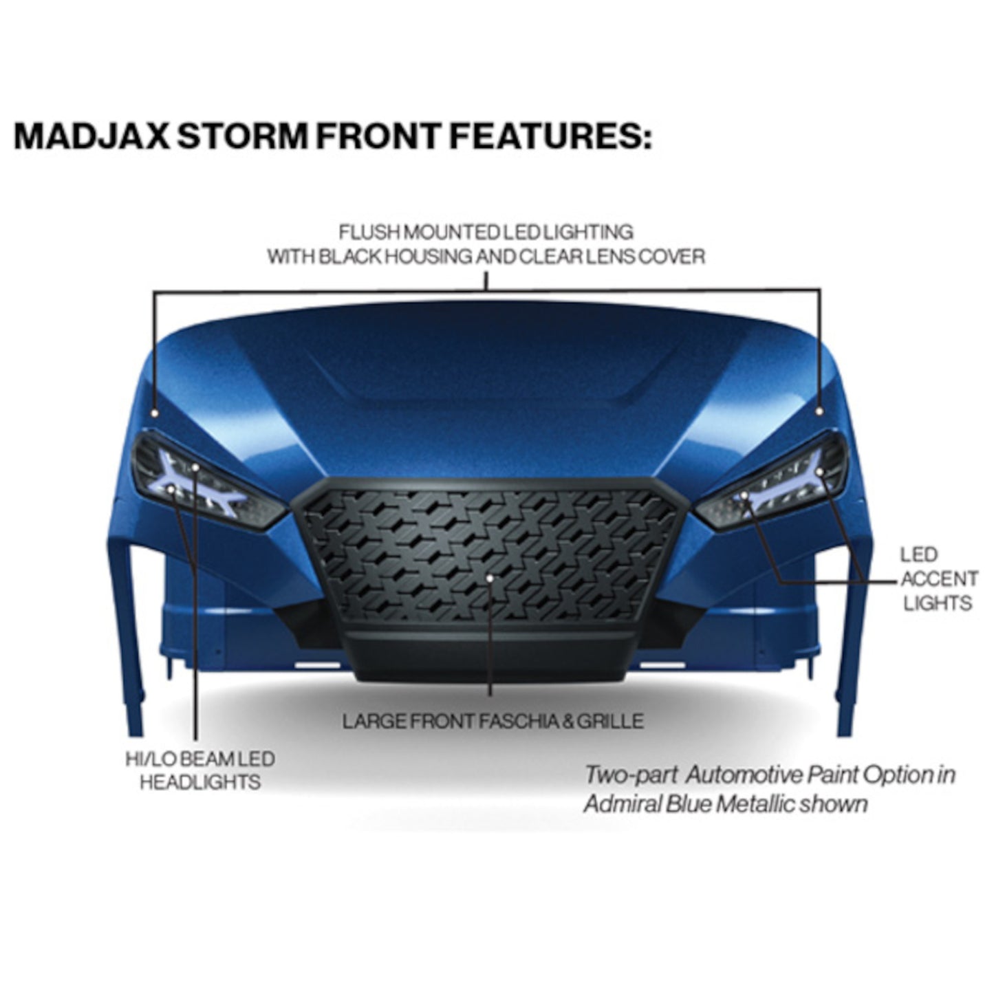 MadJax® Storm Body Kit for EZGO TXT - Gunmetal Metallic