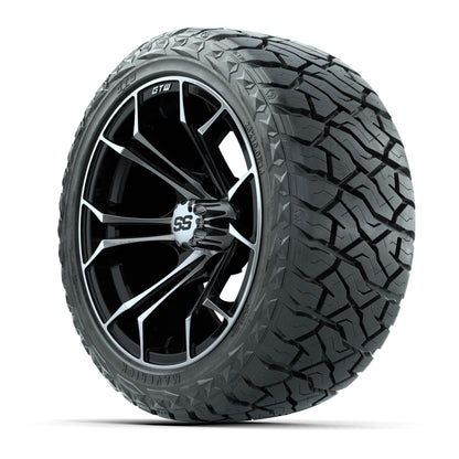 GTW Spyder Black/Machined 14 in Wheels with 23x10.00-R14 Maverick All-Terrain Tires – Full Set