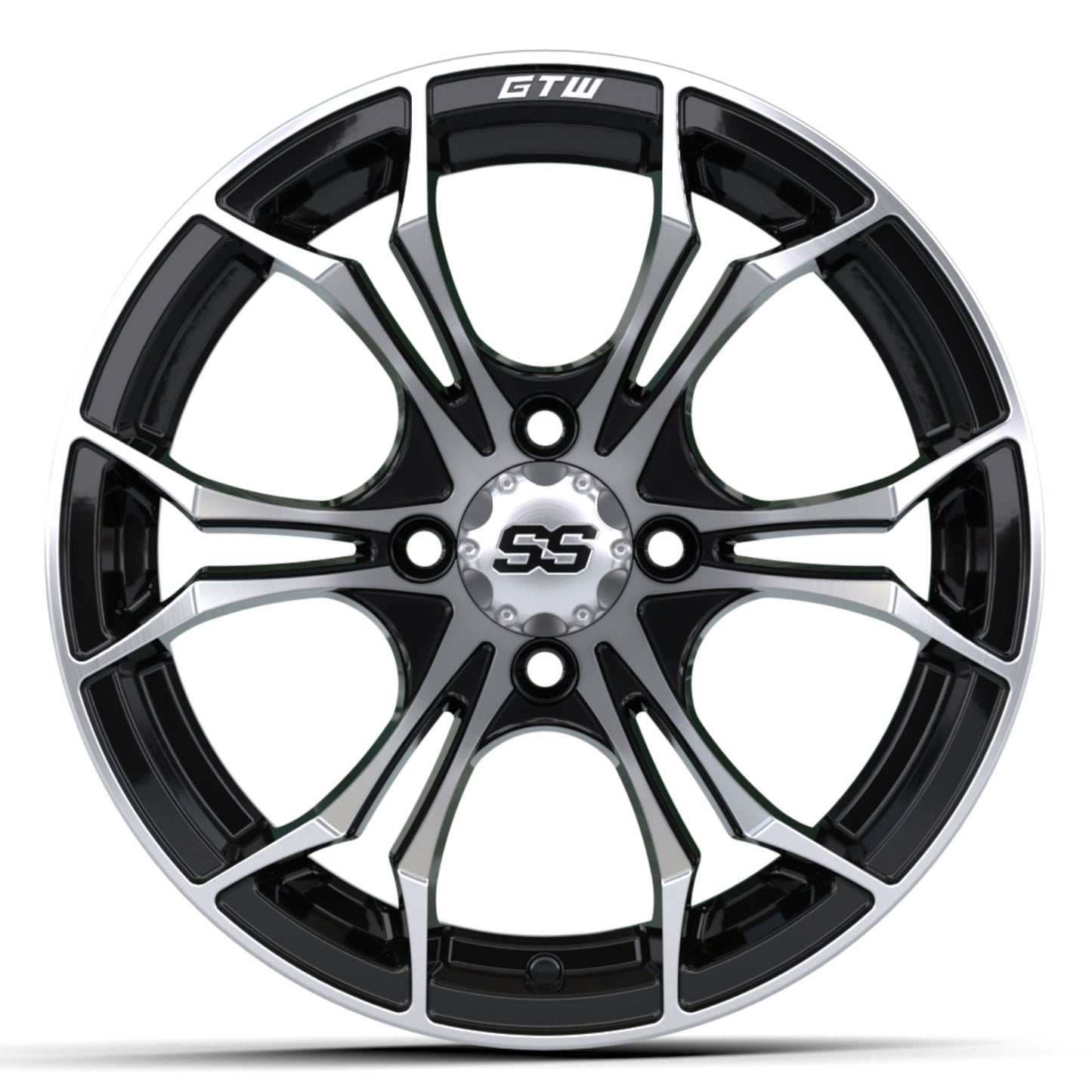 14'' GTW® Spyder Black with Machined Accents Wheel