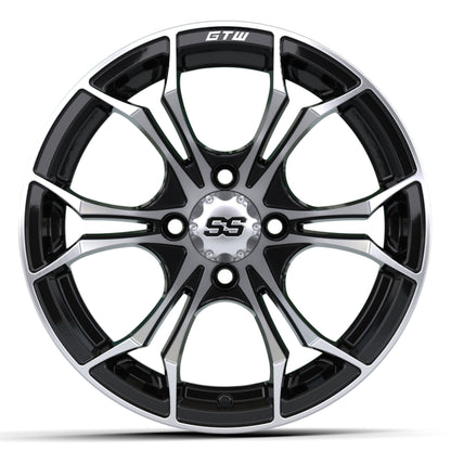 14'' GTW® Spyder Black with Machined Accents Wheel