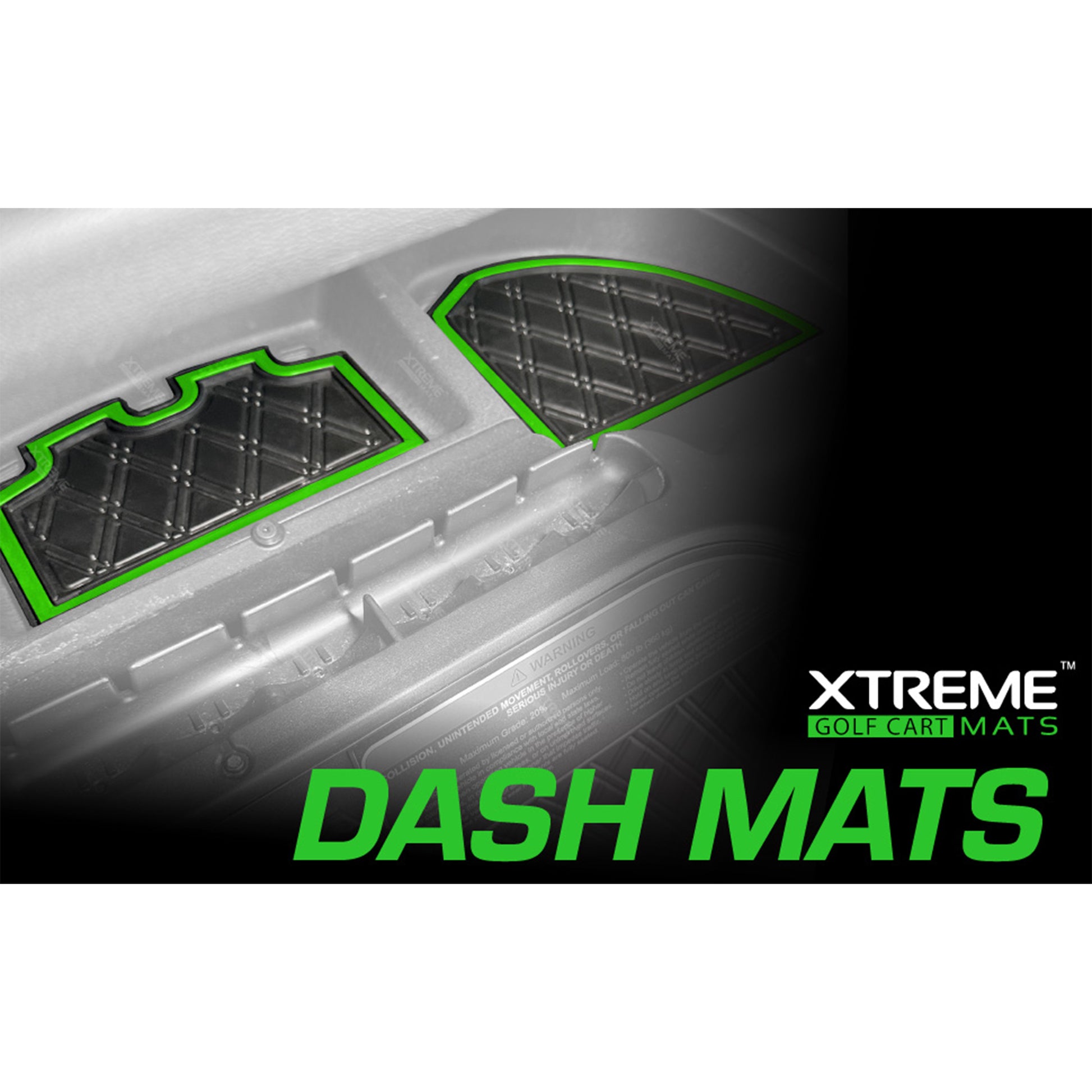 Xtreme Dash Mats for Club Car Precedent & Onward - Black/White