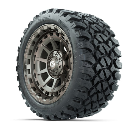 GTW® Barricade Bronze 14 in Wheels with 23X10-R14 Nomad Steel Belt Radial All-Terrain Tires – Full Set