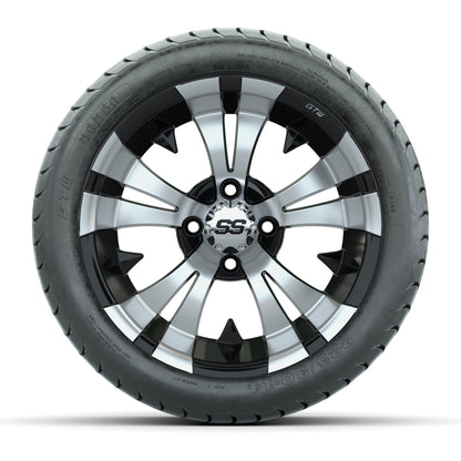 14” GTW Vampire Black and Machined Wheels with GTW Mamba Street Tires – Set of 4