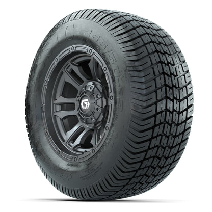 GTW® Shogun Gunmetal 12 in Wheels with 255/50-12 Excel Classic Street Tires – Full Set