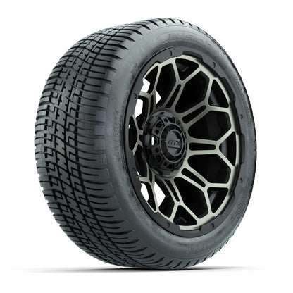 GTW® Bravo Black/Bronze 14 in Wheels with 205/30-R14 Fusion Street Tires – Full Set