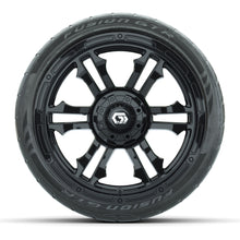 GTW® Shogun Gloss Black 15 in Wheels with 215/40-R15 Fusion GTR Steel Belted Street Tires – Full Set