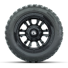 GTW® Shogun Gloss Black 12 in Wheels with 20X10-12 Nomad Steel Belt Radial All-Terrain Tires – Full Set
