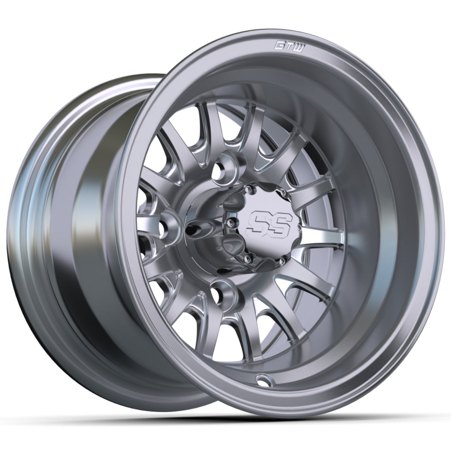 10'' GTW® Medusa Silver with Machined Accents Wheel