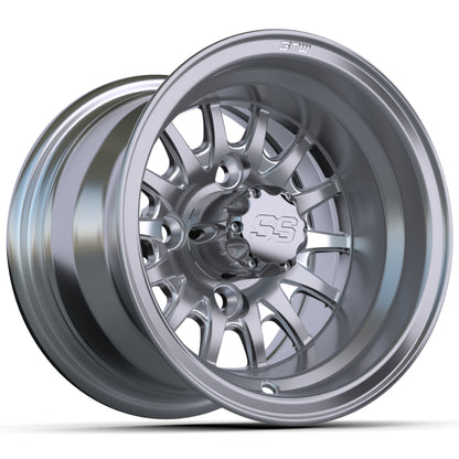 10'' GTW® Medusa Silver with Machined Accents Wheel